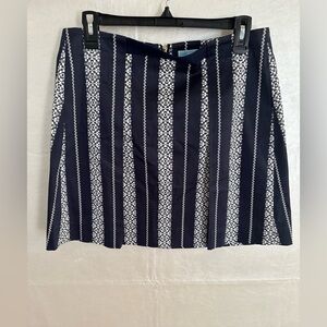 Draper James Blue and White A-Line Mini Skirt